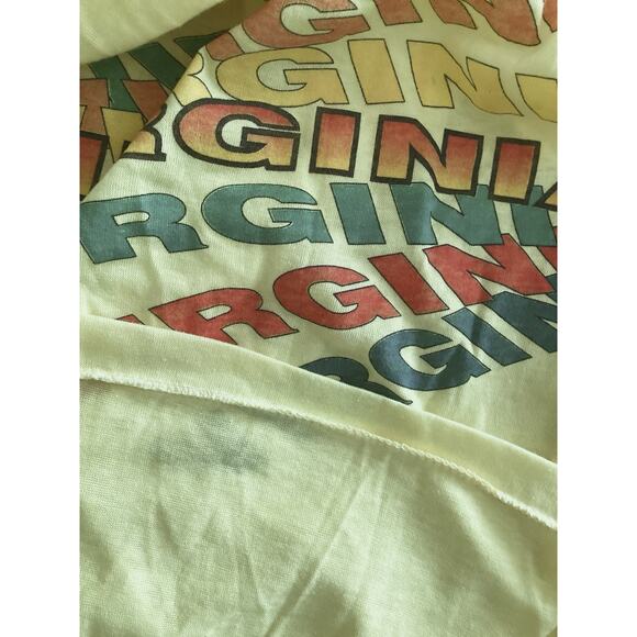 Vintage 80’s Single Stitch Virginia Tourist Yellow Size Large - Picture 6 of 6